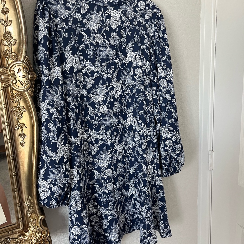 Smith & Quinn Floral Navy & White Dress XL